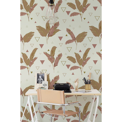 Fotobehang Palmbomen en driehoeken